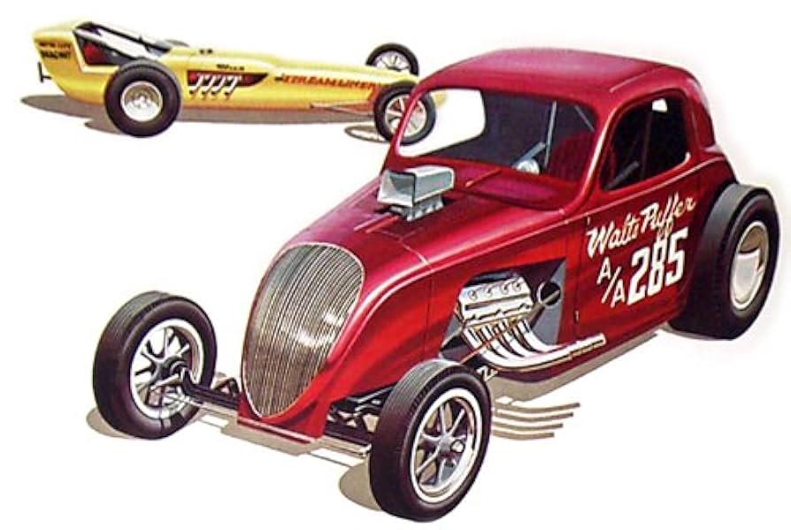 Amazon.com: 1/25 Double Dragster 2-N-1, Tin : Toys & Games
